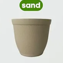 Matri Finny 8" Round Flower Pot Indoor Outdoor Planter, Pack of 1 