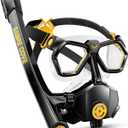 Snorkeling Gear for Adults Teen, Full Face Snorkel Mask with Ear Equalization, Quick Release Anti-Leak and Anti-Fog with Mesh Bag, Flexible Dry Top Snorkel, Beach, Pool