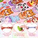 Budbof 28 Pack Valentines Day Gifts for Kids, Mochi Squishies Party Favor Set with Valentines Greeting Cards, Valentine's Day School Prize Party Favor, Classroom Exchange Gift Set