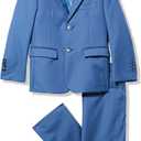 Isaac Mizrahi Boys Isaac Mizrahi Boys' Slim Fit Solid 2pc Suit (5, Cobalt Blue)