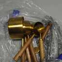 Measuring Cups and Spoons Set,Metal Measuring Spoons Set and Cups,Stainless Steel Measuring Cups Sppons Measure (Gold, 8Pcs)