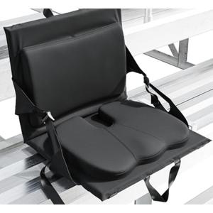 Everlasting Comfort Stadium Seats with Back Support - Adjustable Memory Foam Bleacher Chairs with Back and Cushion, Portable, Easy Folding Stadium Seat Cushion with Storage Pocket