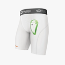 Shock Doctor Compression Shorts with Protective Bio-Flex Cup, Moisture Wicking Vented Protection, Youth Size YTH