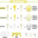 Yellow Balloon Arch Kit, Double Stuffed Pearl White Pastel Light Yellow Balloons with Bow Clear Balloon Arch Kit for Birthday Wedding Bridal Bee Baby Shower Sunflower Lemon Party Decor
