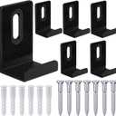 6Pcs Metal Mirror Clips Wide Channel Mirror Hanger Clip Large Heavy Clips for Mirrors with Screw Mirror Clips for Wall Mounting Mirror Billboard Displays Tile Display