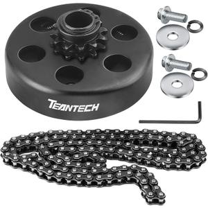 Go Kart Clutch 3/4" Bore 12T with #35 Chain Centrifugal Clutch and Chain for Go Kart Minibike Honda Kart Engines