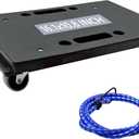 Furniture Dolly, Portable Furniture Movers with 4 Wheels Heavy Duty Flat Dolly for Moving Furnitures 440lbs Capacity Interlocking Design Dolly Cart (1, Black)