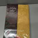 Newbridge Christmas Carol Holiday Noel Damask Fabric Tablecloth, 60 x 84 Inch Rectangle, Gold, Holly Leaf Poinsettia Weave, Wrinkle Free Soil Resistant Easy Care Table Cover