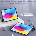Soke Case for iPad 11th Generation (A16) 11-inch 2025 & 10th Gen 10.9-inch 2022 - [ Auto Wake/Sleep + Slim Trifold Stand], Protective Hard PC Back Cover for Apple iPad 11/10 - Black