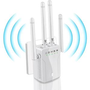 WiFi Extender, Long Range Internet Repeater Signal Booster for Home1-Tap Setup