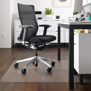 Azadx Office Chair Floor Mat for Hardwood - Clear, Easy Glide and Protection - Plastic - 30" x 48"