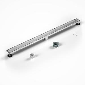 Linear Shower Drain 60" Brushed Stainless Steel | Fast Drainage | Tile Inserted | Stainless Floor Drain Grate | Hair Strainer | Drain Key | The Upgrade for Your Bathroom