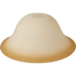 Giluta Small Floor Lamp Glass Shade Replacement Globe -Fitting Opening 1.625" Elegant Style Small Light Fixture Shade, Height: 4.13 inch (105mm), Width: 9.45 inch (240mm). Lipless (Amber)