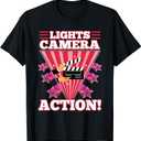 Lights camera action T-Shirt (Black, XXL)