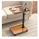 TV Tray Table for Couch  Adjustable Height & 360°Swivel Panel Design，Larger Metal and Wooden Base to Prevent Slipping，Sofa Armrest Tray Table for Eating Laptop Couch Bed Dinner or Small Space