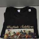 Womens African American Black History Military USA Buffalo Soldiers V-Neck T-Shirt, Size XXL