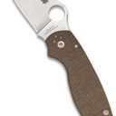 Spyderco Para 3 Lightweight Signature Knife with 2.58" Stainless Steel Blade and Durable FRN Handle - PlainEdge - C223 (Brown)