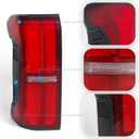 Huray Left Full LED Tail Light Assembly Fit for Toyota Tacoma 2024 2025, LH Taillight w/o Tailgate Switch OE Style Rear Brake Lamp w/Side Marker Light Replacement for 81560-AK050 Driver Side