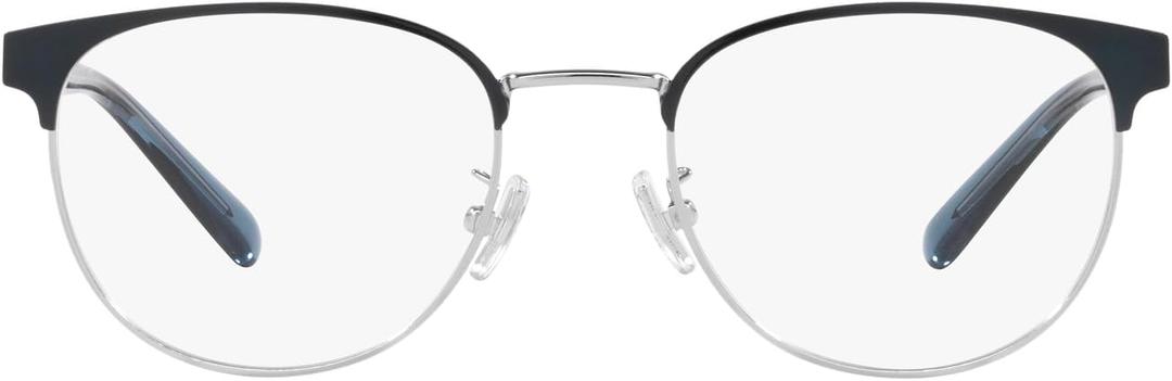 Coach men's Hc5157 Rectangular Prescription Eyewear Frames (Shiny Silver/Navy/Demo Lens)