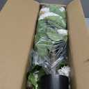 Artificial Hydrangea Flowers Tree for Outdoors, Sturdy 2FT Fake Plants with Weighted Pot, UV Resistant White Artificial Flowers for Front Porch & Home Decor, 2 Pack