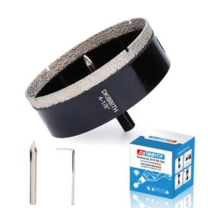 DKIBBITH 4-1/8" Diamond Hole-Saw Bits with Pilot Drill Bit - 4-1/8" Diamond Tipped Tile Hole Saws with Guiding Bit for Porcelain Tile Ceramic Pottery Granite Stone Glass Bottles 105mm.