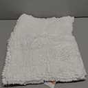Bath Mat for Bathroom Ultra-Soft Machine Washable Rugs for Shower Room with Non-Slip Backing Shaggy Absorbent Luxury Chenille Bath Rug Perfect for Tub Sink Bedroom Door (20"x32", Pure White) (1'8" x 2'8" (Rectangular))