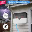 Sump Pump Alarm,Smart WiFi High/Low Water Level Alarm with Backup Battery, Free App Notifications, IP65Waterproof, 110dB Siren & Strobe Light, Ideal for Basement, Septic Tank, Water Tank, Sump Pit