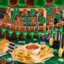 3 x Feifeiya 54 Pcs Football Birthday Party Decorations Includes Happy Birthday Banner America Football Party Hanging Swirl Spirals Tissue Pom Poms Streamers Decor Rugby Sport Game Decorations