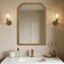 WallBeyond 24" x 36" Natural Wood Mirror for Wall Mounted, Rustic Wood Frame Wall Mirrors Decorative for Living Room or Bathroom Mirror (Natural Color)