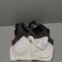 Double Couple Sports Bras for Women Padded High Impact Seamless Criss Cross Back Workout Tops Gym Activewear Bra (XX-Large, Black+ White+gray)