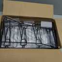 4-Tier Black Stackable Candy Display Rack, Snack Organizer For Countertop, Stores, Offices with 24 Signs and 60 Labels (Black-2 Pack)