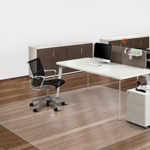 SALLOUS Chair Mat for Hard Floor, 75" x 60" Vinyl Office Chair Mat for Hard Surface, Multi-Purpose Floor Protector Desk Mat for Home Office (Clear)