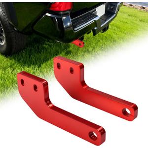 Rear Tow Hooks Kit, Rear Recovery Points for 2025 2026 Toyota Tacoma, Steel Construction Recovery Points Hooks, Red Left and Right