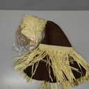 COLLECT PRESENT Classic Scarecrow Hat Straw Kit for Adults  Adjustable Size, Soft Felt Material Realistic Straw Detailing (Brown)