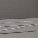 Landical 2 Sets 4FT Sliding Door Track for 1/8" Thick Panels Closet Glass Doors Plastic Cabinet Window Sliding Track (White)