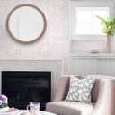 Peel and Stick Wallpaper Boho Pink and White Floral Wallpaper for Bedroom Bathroom Removable Self-adhsive Contact Paper for Cabinets Nursery Shelf Liner 17.3" x 394"