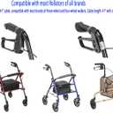 1Set Rollator Replacement Brakes,Walker Replacement Hand Brake,41 Inch Cable,Adjustable Wheel Lock,w/Hardware, Cable,Clip,Compatible with All Brands 3/4 Wheel Aluminum Steel Rollator,Universal Parts