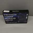 Trifold Travel Lighted Makeup Mirror, 5000mAh Rechargeable Light Up Magnifying Mirrors 1X/3X/10X, 3 Color Lighting&Stepless Dimming, Ultra Bright and Multi-Angle Adjustment (6.9"L x 10.4"W)