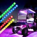 Roykaw Golf Cart Underglow LED Light Strip Underbody Neon Lighting Standard Million Color LED for EZGO/Club Car/Yamaha/Advanced EV, Water Resistant Flexible Tubes, Support APP or Remote Control