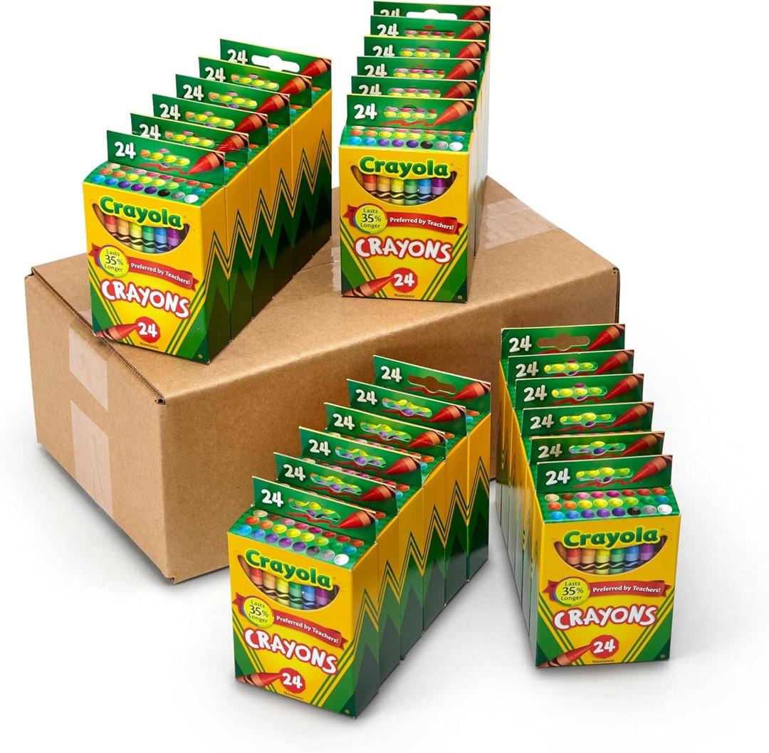 Crayola Crayons Bulk (18 Packs), Preschool Classroom Supplies, Coloring Book Supplies, School Crayons for Kids, Gifts, Ages 3+
