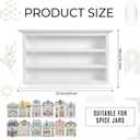 Chunful Vintage Wooden Spice Jars Rack, White, 21 x 13.7 Inch, Chic