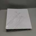 Lanpn Wedding Photo Album 4x6 1000 Pocket Photos Slip in, Linen Cover Large Capacity Newlywed Marriage Album Hold 1000 Horizontal Vertical Photos (Flower Our Memories, White)