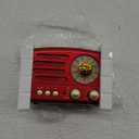 PRUNUS J-160 Retro Vintage AM FM Radio with Bluetooth, USB/TF Card Playback, Small Transistor Radios Battery Operated, Rechargeable Radio(Red)