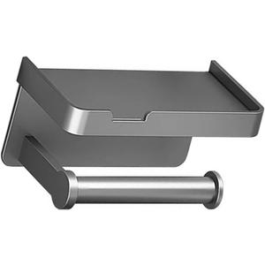 Tissue Roll Dispenser Aluminum Alloy Paper Rolls Holder Toilet Holders Phone Storage Shelf Bathroom Accessorie Aluminum Alloy Roll Holder