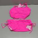 Pink Queen Women's Scoop Neck Racerback Ruched Crop Top High Waisted Bikini Sets 2 Piece Swimsuit Bathing Suit (Large)