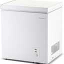 Frigidaire Chest Deep Freezer, 2.0 Cu. Ft. Capacity, Adjustable Thermostat-Removable Vinyl Coated Wire Basket-Easy Defrost Drain- Garage Ready- Pearl White