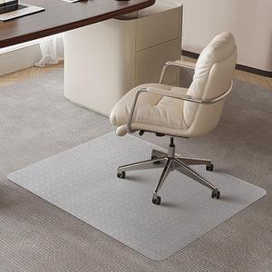 Office Chair Mat for Carpeted Floors, Desk Mats 48"X30" for Rolling Desk on Low Pile Carpets, Small Computer Gaming Plastic Floor Mats for Office Chair on Carpet, Easy Glide Without Curling