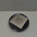 4 Inch Shower Floor Drain with Flange - Square Shower Drain with Hair Strainer - Removable Grid Strainer Cover - SUS304 Stainless Steel & CUPC Certified - Brushed Nickel