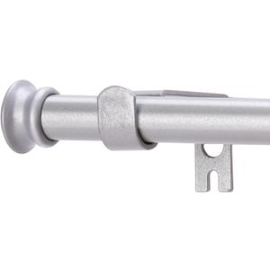 Standard Decorative Window Curtain Rods 30 to 88 Inch,5/8 Inch Diameter Small Curtain Rod Set, Heavy Duty Drapery Rods with Brackets Silver