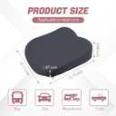 Hovom Car Seat Cushion, Wedge Memory Foam Car Cushion for Driving Seats, Non-Slip Adult Booster Seat Cushions Pad for Driver, Raise Height to Improve Driving Vision & Tailbone Pain Relief (Gray)